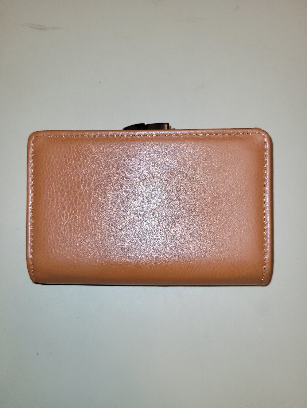 Classic Tan Faux. Leather Women's Wallet.